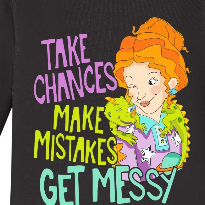 Take Chances Make Mistakes Get Messy Baby Long Sleeve Bodysuit