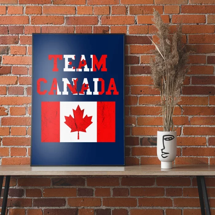 Team Canada Maple Leaf Canadian Soccer Team Canada Flag Poster