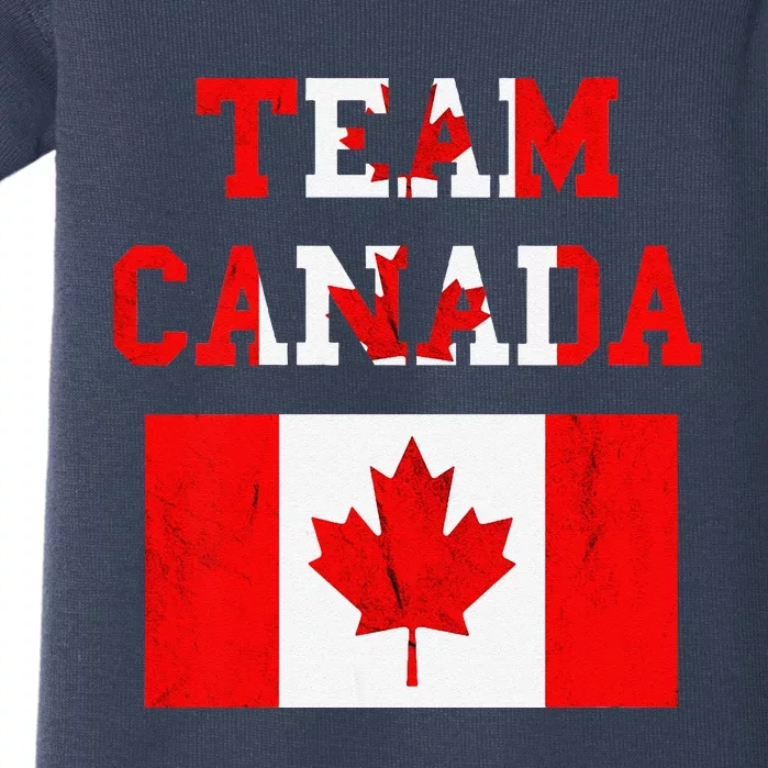 Team Canada Maple Leaf Canadian Soccer Team Canada Flag Baby Bodysuit