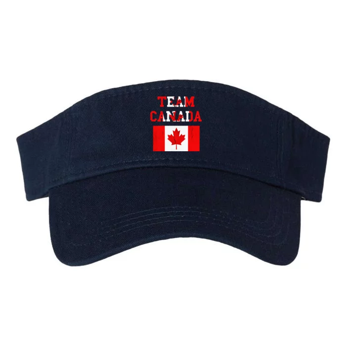 Team Canada Maple Leaf Canadian Soccer Team Canada Flag Valucap Bio-Washed Visor