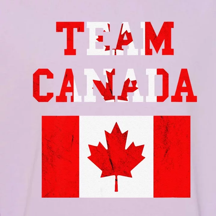 Team Canada Maple Leaf Canadian Soccer Team Canada Flag Garment-Dyed Sweatshirt