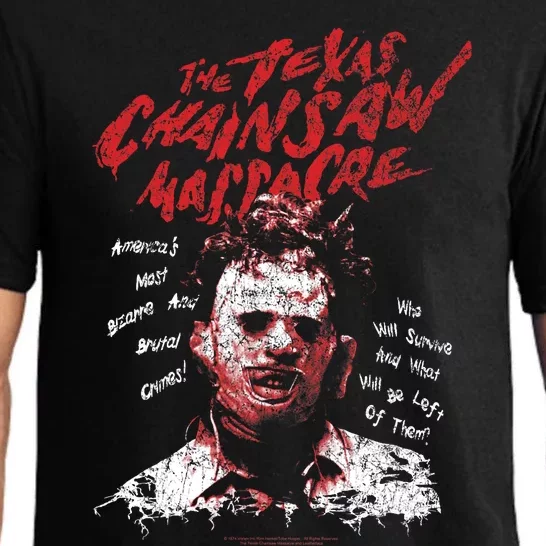 Texas Chainsaw Massacre Leatherface Word Crown Pajama Set