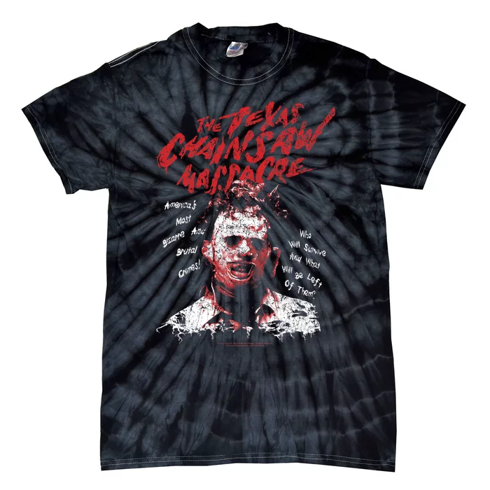 Texas Chainsaw Massacre Leatherface Word Crown Tie-Dye T-Shirt