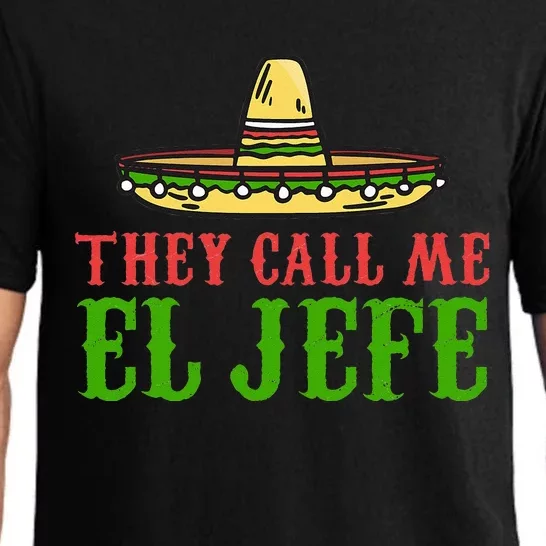 They Call Me El Jefe Mexican Bearded Men Pajama Set