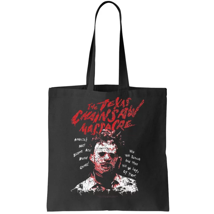 Texas Chainsaw Massacre Leatherface Word Crown Tote Bag