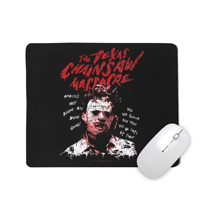 Texas Chainsaw Massacre Leatherface Word Crown Mousepad