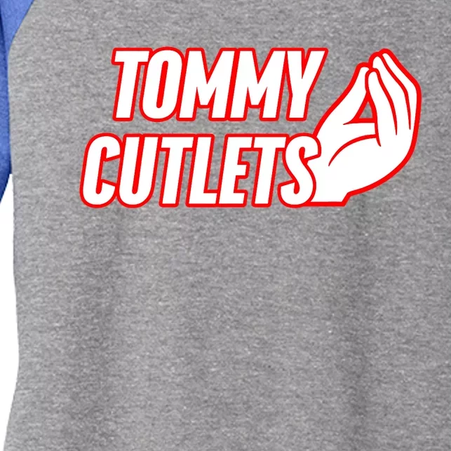 Tommy Cutlets New York Football Women's Tri-Blend 3/4-Sleeve Raglan Shirt