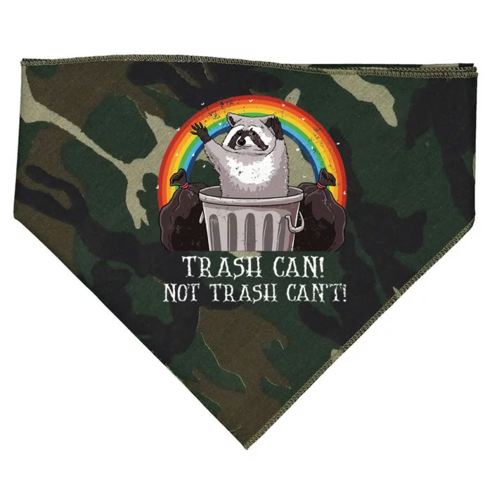 Trash Can Not Trash CanT Funny Raccoon Trash Panda USA-Made Doggie Bandana