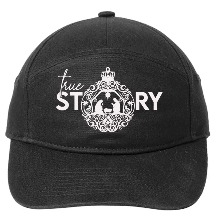 True Christian Nativity Story The Christmas Story 7-Panel Snapback Hat