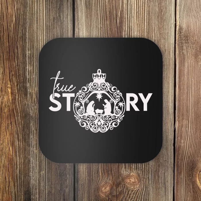 True Christian Nativity Story The Christmas Story Coaster