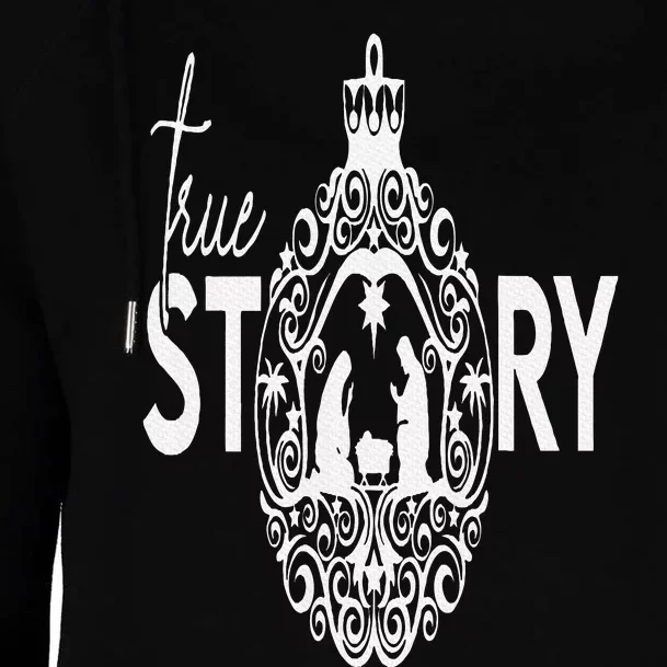 True Christian Nativity Story the Christmas Story Womens Funnel Neck Pullover Hood