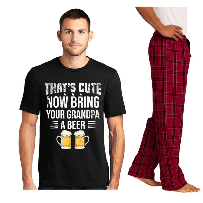 ThatS Cute Now Bring Your Grandpa A Beer Funny Beer Pajama Set