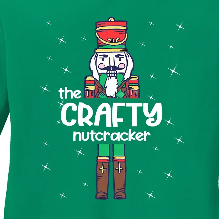 The Crafty Nutcracker Group Matching Family Christmas Funny Ladies Long Sleeve Shirt