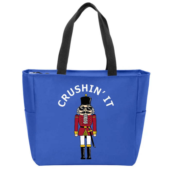 Trendy Christmas Nutcracker Crushin It Zip Tote Bag