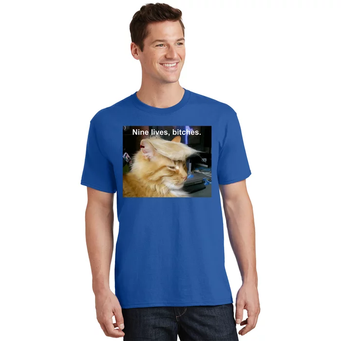 Trump Cat Nine Lives Bitches T-Shirt