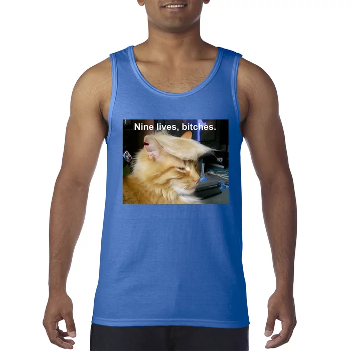 Trump Cat Nine Lives Bitches Tank Top