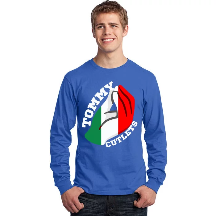 Tommy Cutlets New York Italian Flag Football Tall Long Sleeve T-Shirt