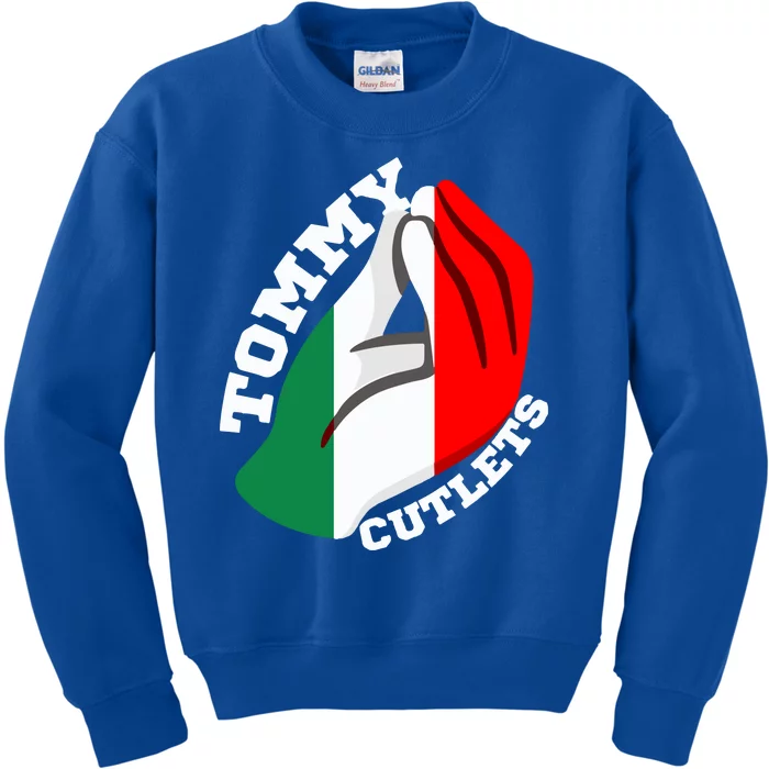 Tommy Cutlets New York Italian Flag Football Kids Sweatshirt