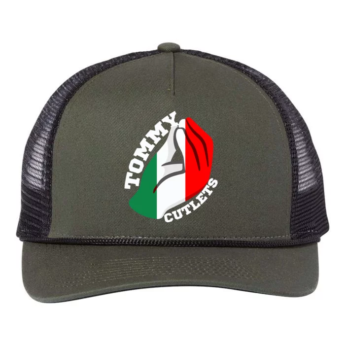 Tommy Cutlets New York Italian Flag Football Retro Rope Trucker Hat Cap