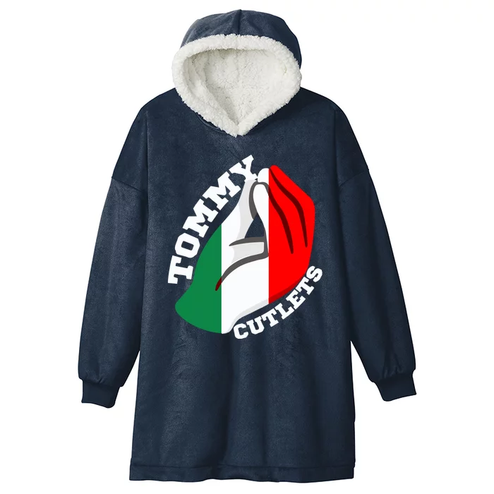 Tommy Cutlets New York Italian Flag Football Hooded Wearable Blanket