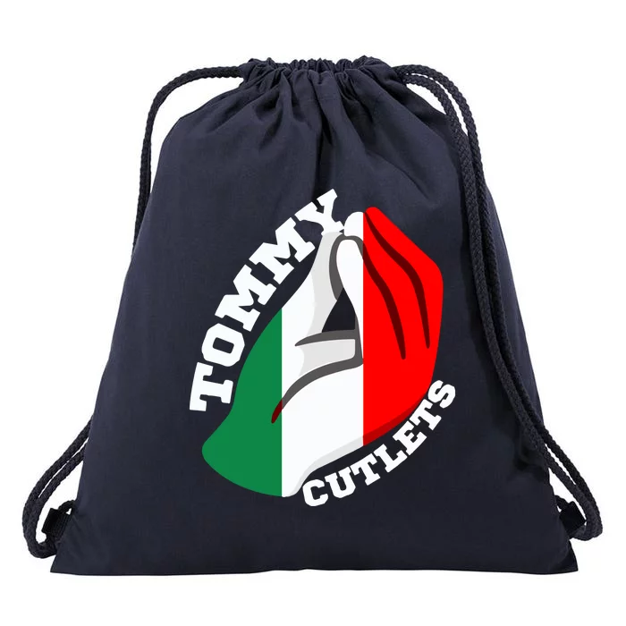 Tommy Cutlets New York Italian Flag Football Drawstring Bag