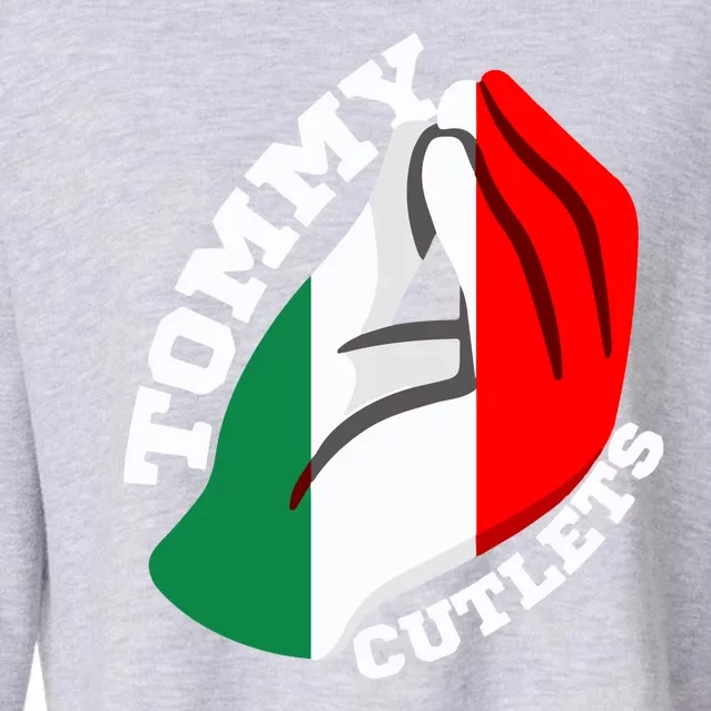 Tommy Cutlets New York Italian Flag Football Cropped Pullover Crew