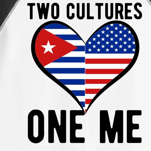 Two Cultures One Me Cuban American Heart Flag Toddler Fine Jersey T-Shirt