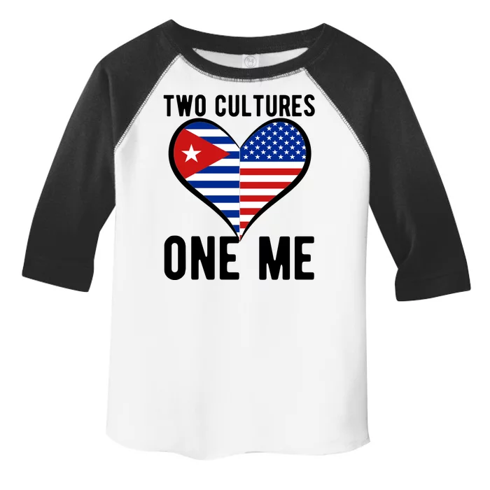 Two Cultures One Me Cuban American Heart Flag Toddler Fine Jersey T-Shirt