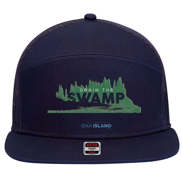 The Curse Of Oak Island Drain The Swamp Gift 7 Panel Mesh Trucker Snapback Hat