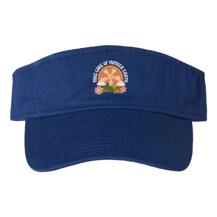 Take Care Of Mother Earth Great Gift Sun Sunflower Flowers Cute Gift Valucap Bio-Washed Visor