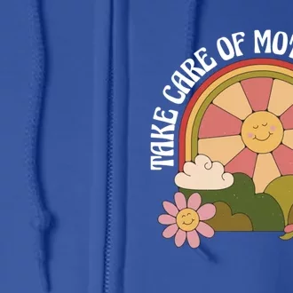 Take Care Of Mother Earth Great Gift Sun Sunflower Flowers Cute Gift Full Zip Hoodie