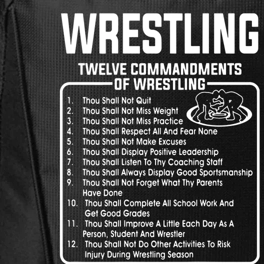 Twelve Commandments Of Wrestling City Backpack