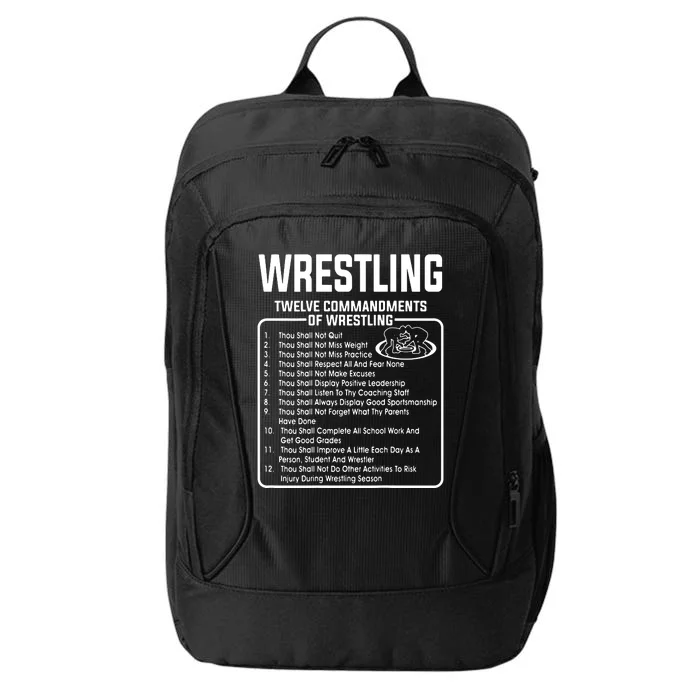 Twelve Commandments Of Wrestling City Backpack