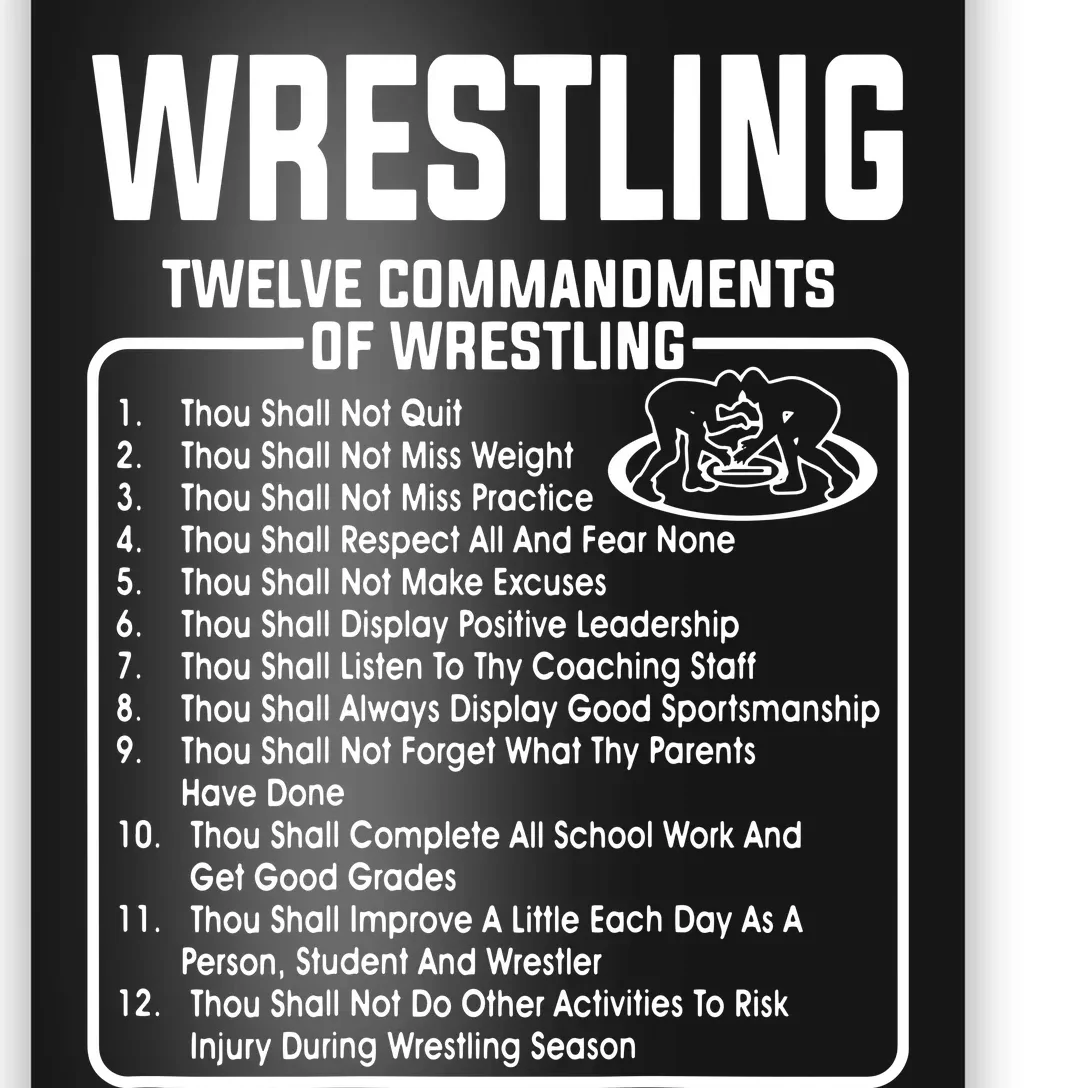 Twelve Commandments Of Wrestling Poster