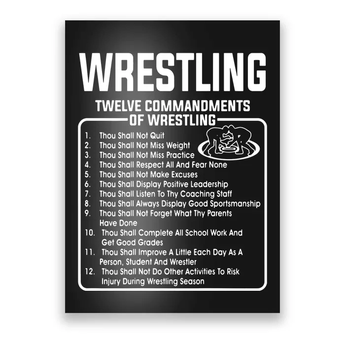 Twelve Commandments Of Wrestling Poster