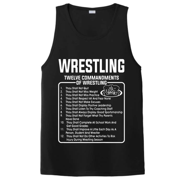 Twelve Commandments Of Wrestling Performance Tank