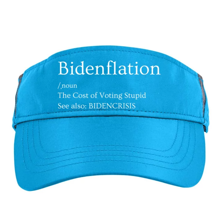 The Cost Of Voting Biden Inflation Anti Biden Tee Adult Drive Performance Visor