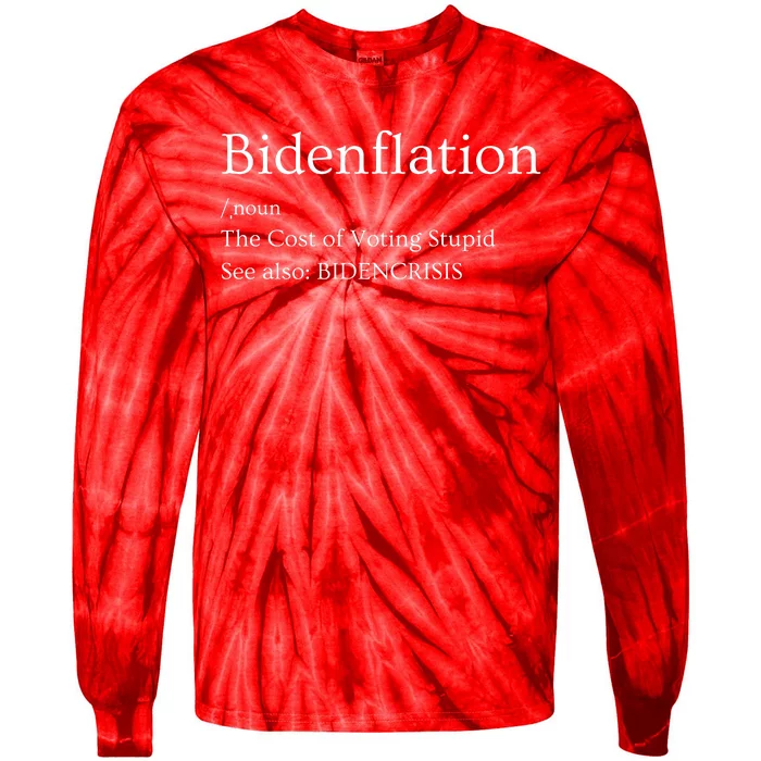 The Cost Of Voting Biden Inflation Anti Biden Tee Tie-Dye Long Sleeve Shirt