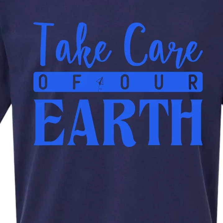 Take Care Of Our Earth Sueded Cloud Jersey T-Shirt