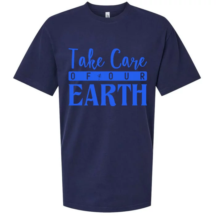 Take Care Of Our Earth Sueded Cloud Jersey T-Shirt