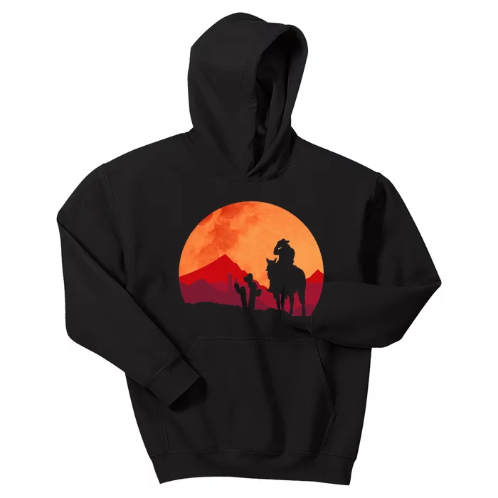 Texas Cowboy Old West Kids Hoodie