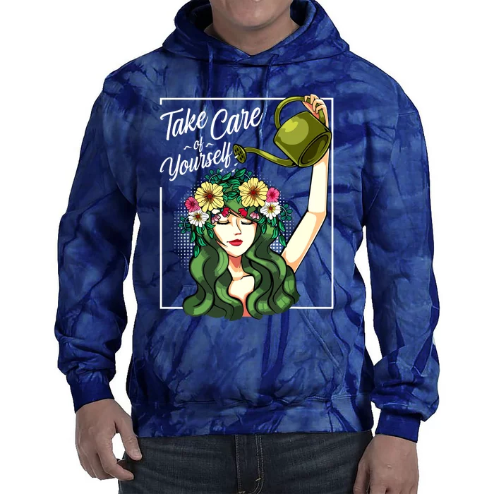 Take Care Of Yourself Selflove Body Positive Mental Health Tie Dye Hoodie