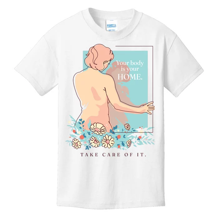 Take Care Of Your Body Mental Health Kids T-Shirt