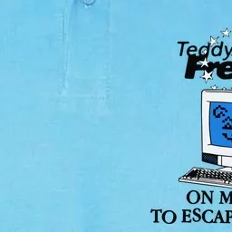 Teddyfresh Computer On My Way To Escape Reality Softstyle Adult Sport Polo