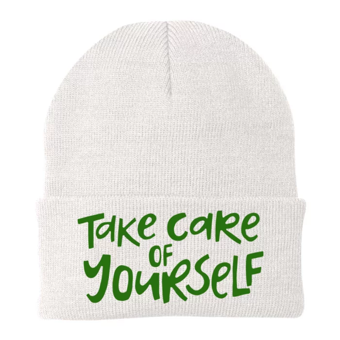 Take Care Of Yourself Positive Quote Knit Cap Winter Beanie