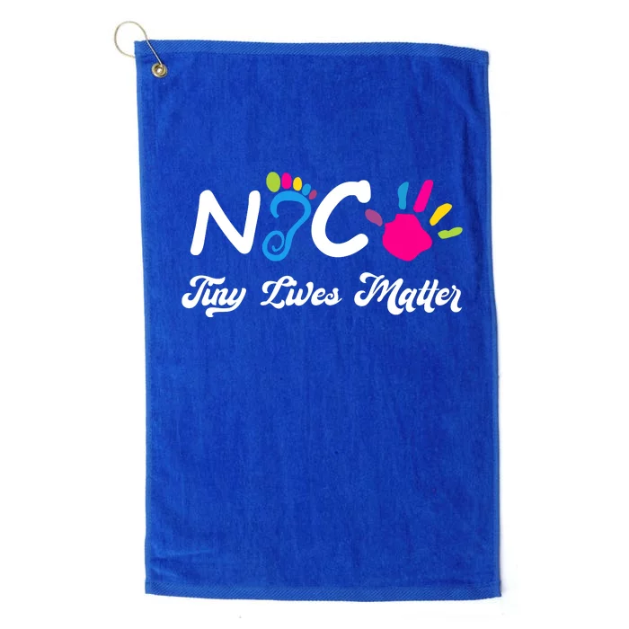 Taking Care Of Tiny Lives Neonatal NICU Nurse Gift Platinum Collection Golf Towel