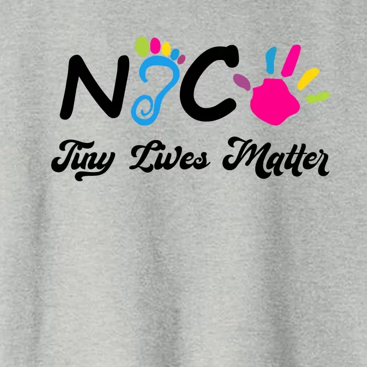 Taking Care Of Tiny Lives Neonatal NICU Nurse Gift Women's Crop Top Tee