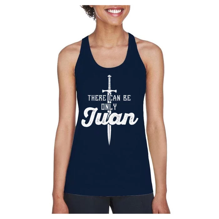 There Can Only Be Juan Cinco De Mayo Sword White Women's Racerback Tank