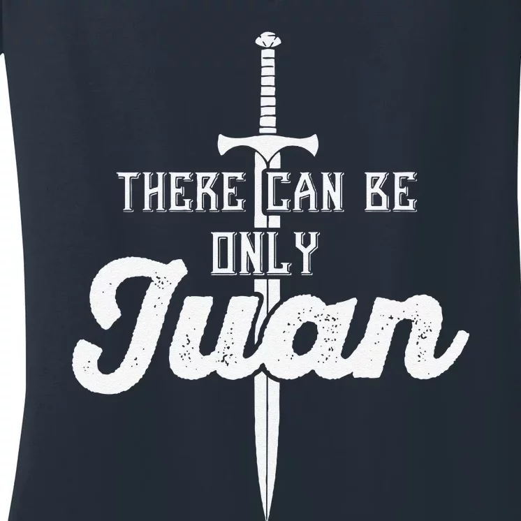 There Can Only Be Juan Cinco De Mayo Sword White Women's V-Neck T-Shirt