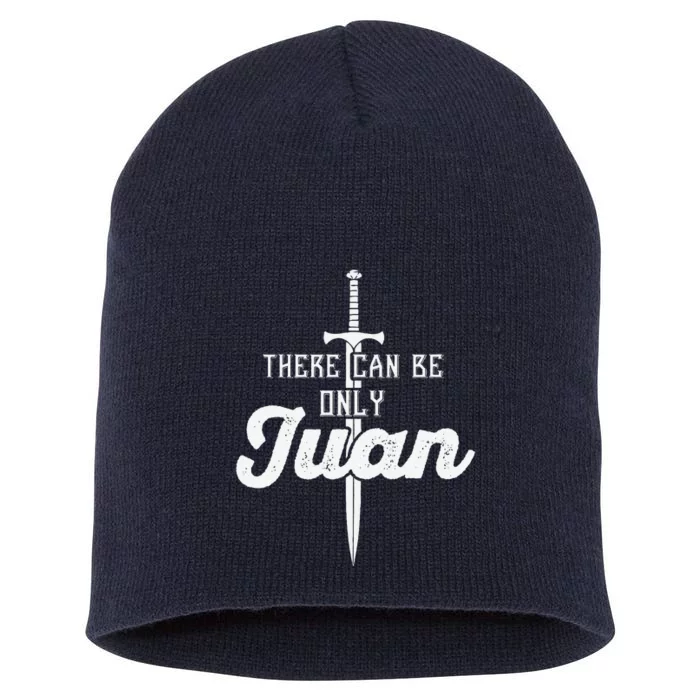 There Can Only Be Juan Cinco De Mayo Sword White Short Acrylic Beanie